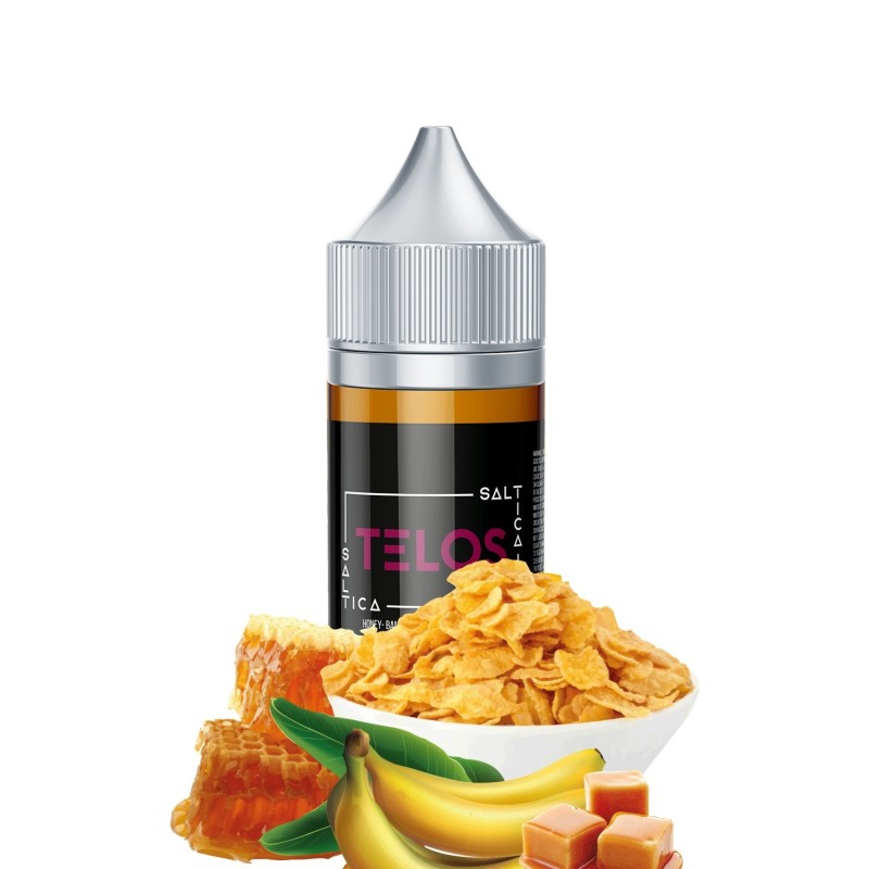 Saltica Telos (Mısır Gevreği, Muz, Karamel ve Bal) Salt Likit Saltica Telos (Mısır Gevreği, Muz, Karamel ve Bal) Salt Likit